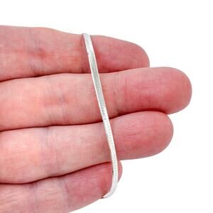 Vintage Italy Sterling Silver 925 | Herringbone Chain Bracelet 7"